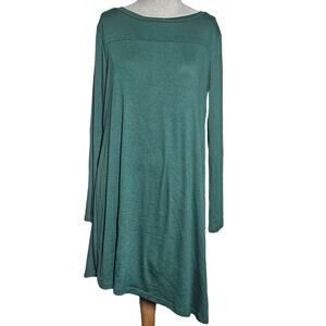 Green Long Sleeve Shift Dress Size Large